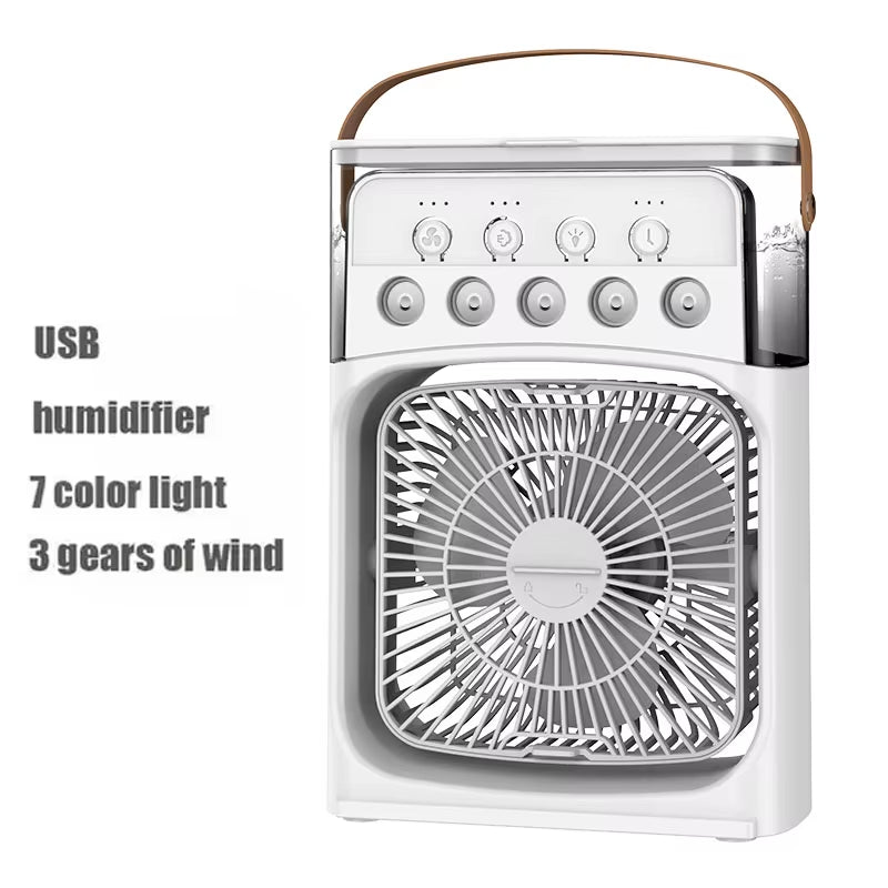3 in 1 Fan Air Conditioner Household Small Air Cooler LED Night Light Portable Humidifier Air Adjustment Fan Office Home Fan New